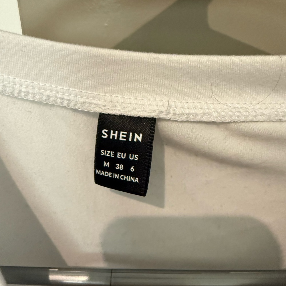 SHEIN White Tee with Red Statement - Picture 2 of 3